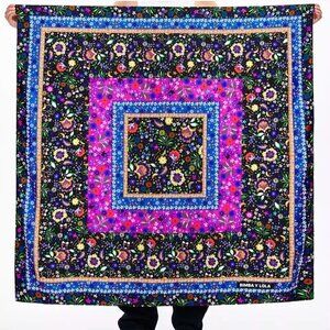 Bimba Y Lola 🌸 Ornate Floral Border  Scarf Anthropologie